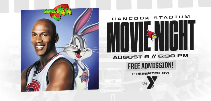 Hancock Stadium Movie Night August 9th 2024 at 6:30 p.m. showing Space Jam and presented by the Y